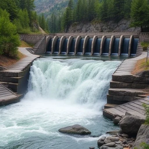 Serene reservoir and pristine nature